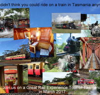 Great Rail Experiences  Tasmania Tour 2017 - Maitland Accommodation