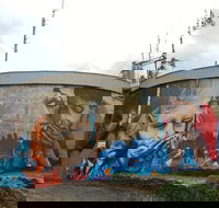 Willans Hill Water Tower Mural - Maitland Accommodation